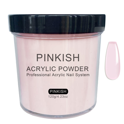Clear Pink White Acrylic Nail Powder 4oz No Lamp Needed – Polymer Formula for Nail Extensions Sculpting 3D Nail Art Overlays Beginner & Professional System
