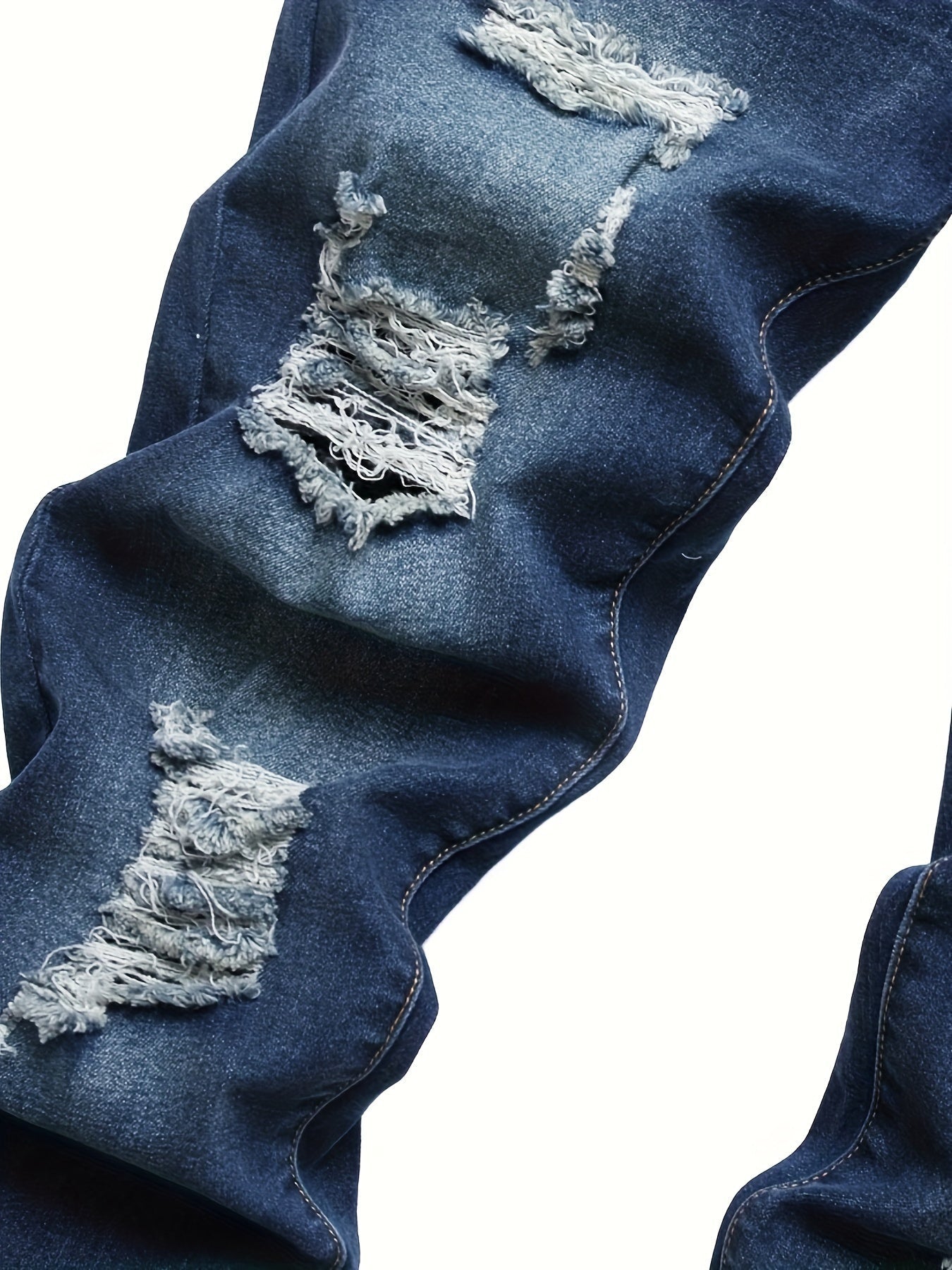 Men's Slim Fit Jeans - Classic Wash Distressed Weekend