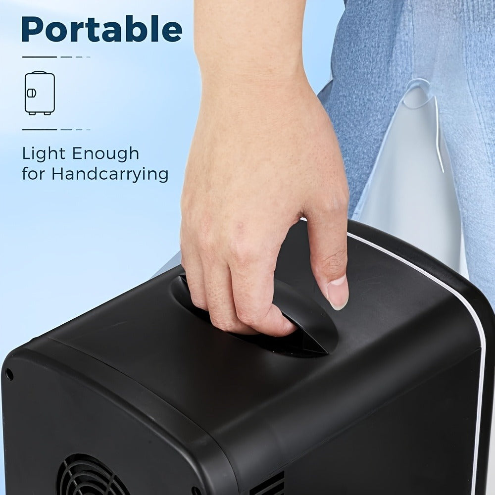 Mini Fridge Skincare Refrigerator 1.06 Gallon Portable - Mini Freezer for Bedroom Dorm Office, Compact Personal Fridge for Skincare Drinks Snacks, White Black