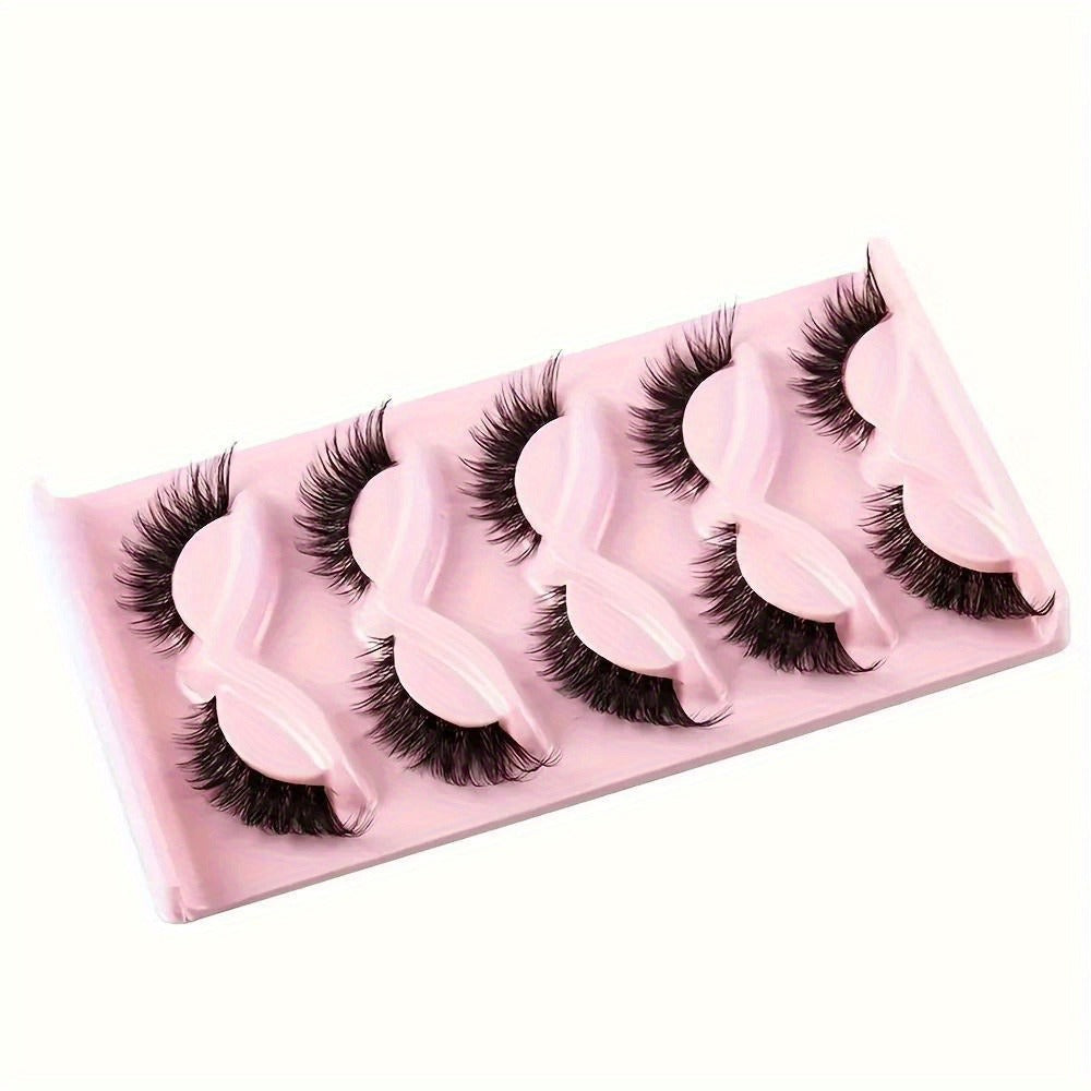 15 Pairs Cat Eye Strip Lashes — Natural Long Manga Wispy False Eyelashes with Winged Tips, 3 Boxes Elongated Dramatic Eye Look for Women, Party Date Night Everyday Wear & Cosplay