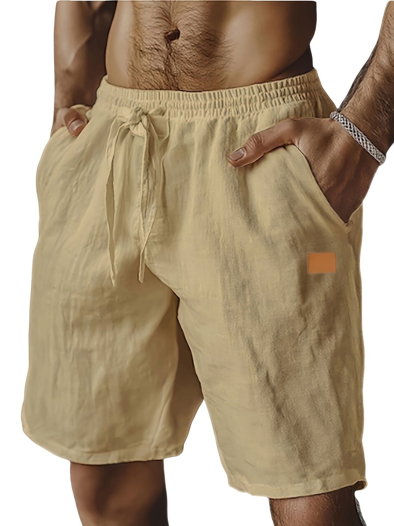 Men's Beach Shorts - Drawstring Waist With Pockets