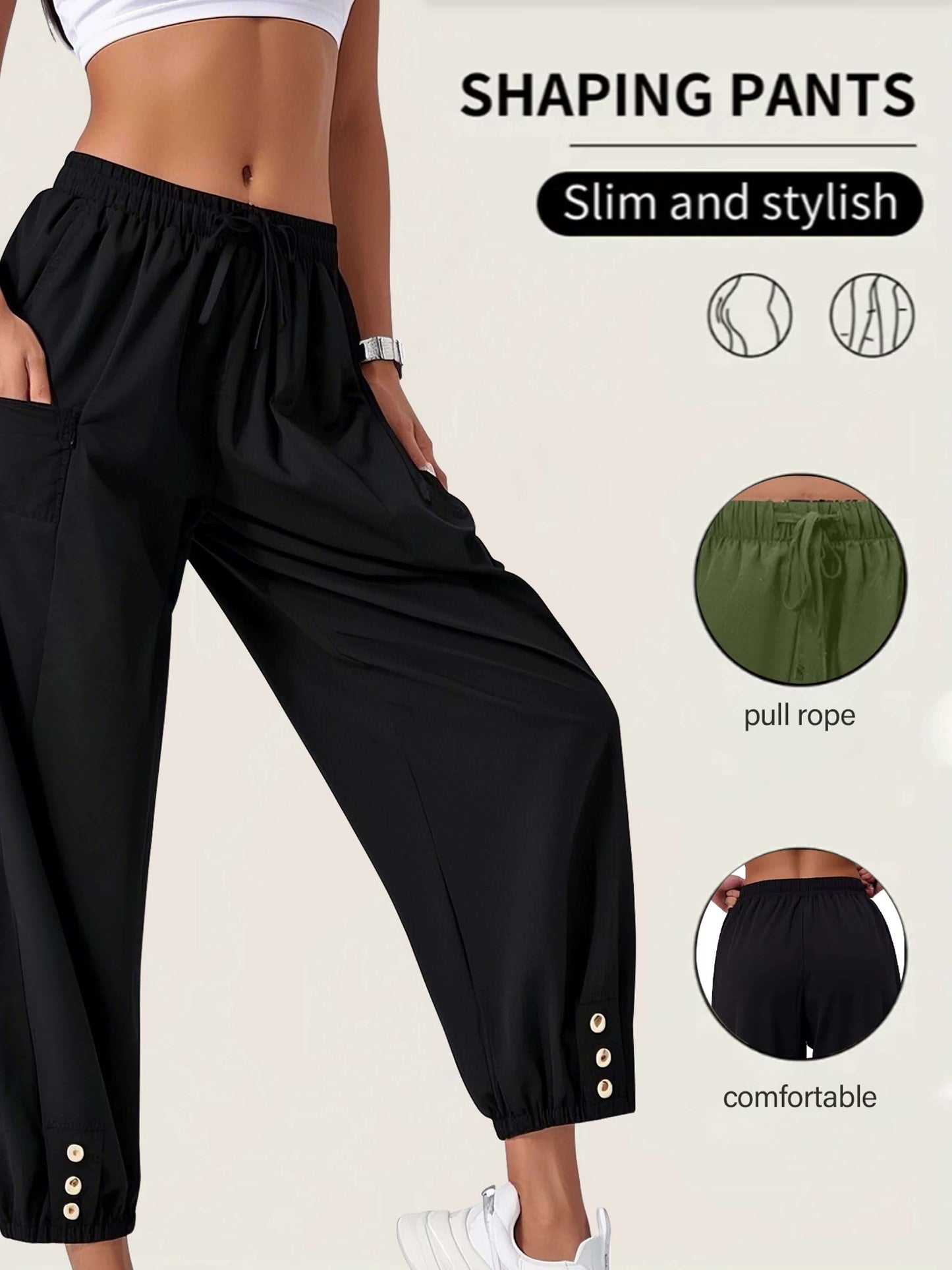 Women's Wide Leg Pants - High Waist Wide leg 66