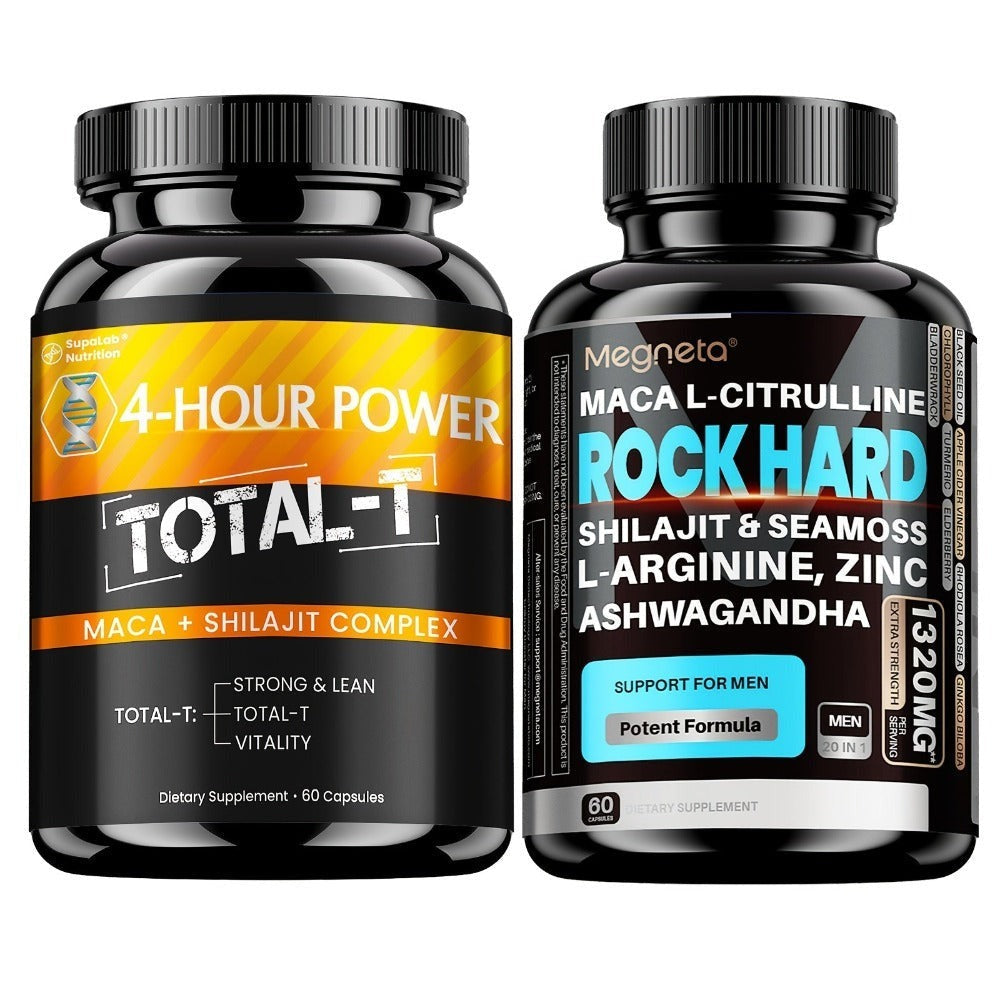 Men's Daily Fuel Supplement 2-Pack – Blue Strength 5-in-1 Formula with Maca, Ashwagandha, Tongkat Ali, Tribulus & Fenugreek | Male & Heart Health Support | 3rd Party Tested | 120 Capsules 60-Day Supply