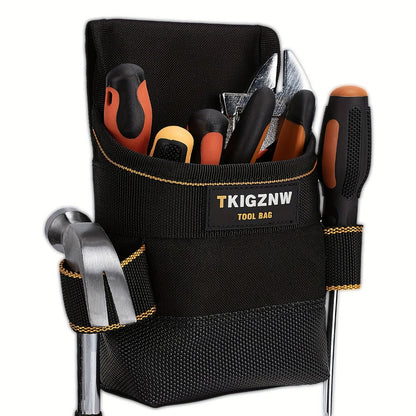 Tool Belt Pouch Heavy Duty Electrician | Adjustable Strap Multi-Compartment Organizer with Zipper | Professional Tool Bag for Plumbers Mechanics Electricians Equipment Storage