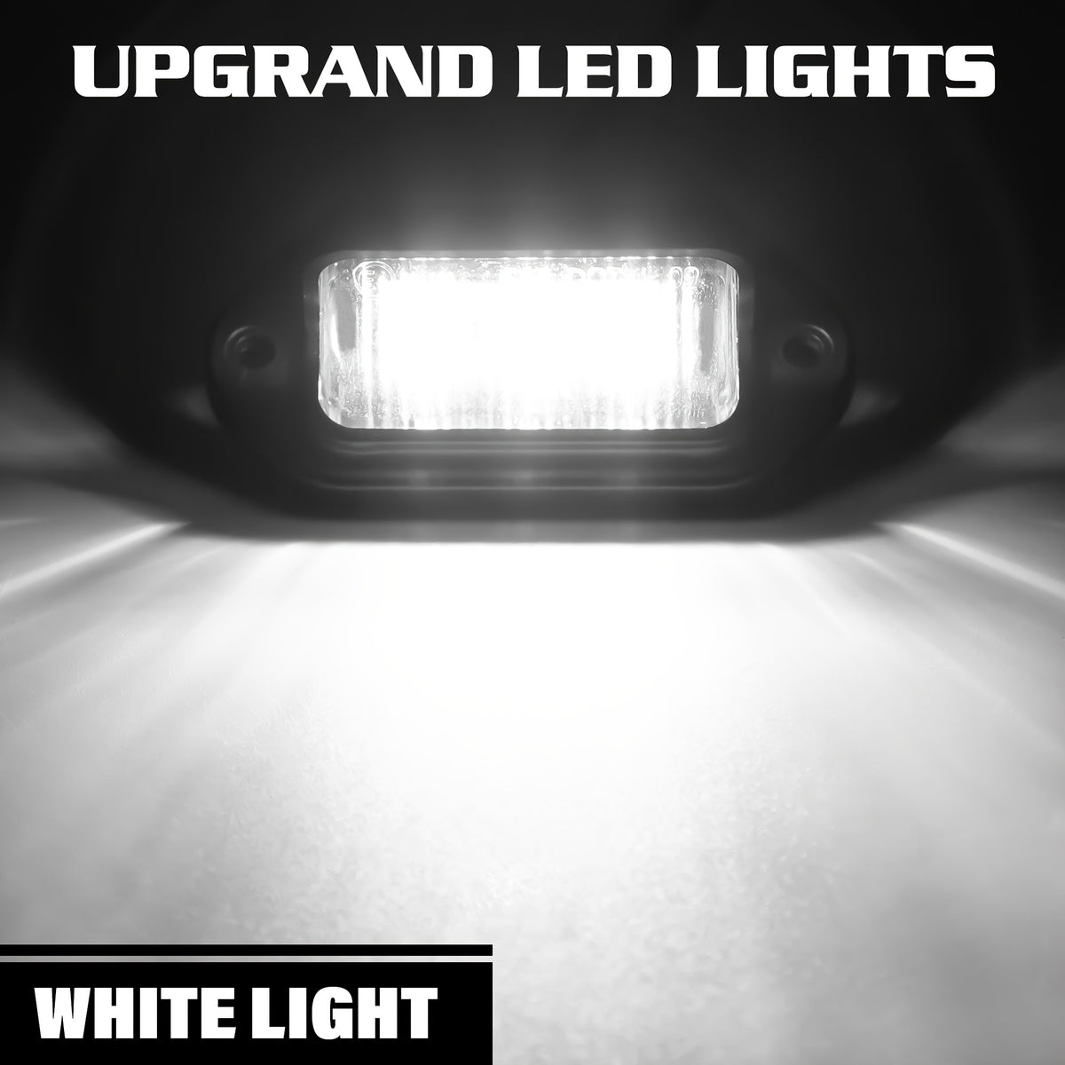 4pcs 6 LED License Plate Lights, 12V-24V, Durable PVC, Easy Installation with Pre-Drilled Holes And Mounting Screws Included-Suitable for Cars, Trucks, Trailers, Motorcycles, Boats, RVs, License Plate Illumination|Clear Lens LED|Functional Lighting