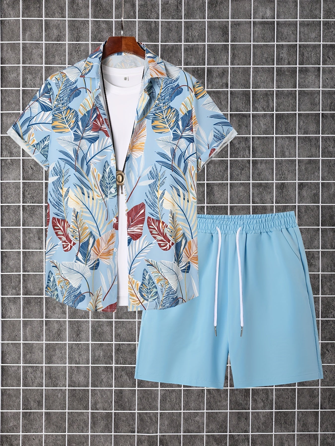Men's Shirt and Shorts Set - Coordinated Summer Urban Edition