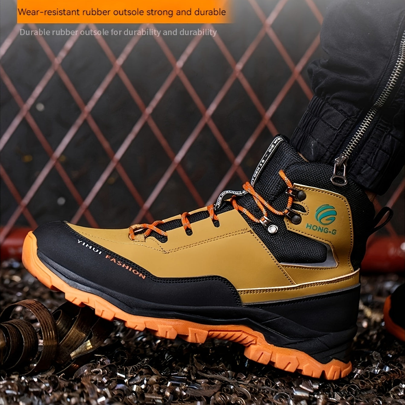 Men's Work & Safety Boots - Steel Toe Protection & Puncture Resistant 156005