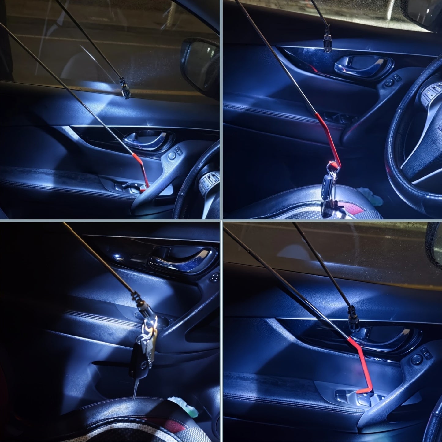 Air Wedge Pump Emergency Car Open Unlock Tool Auto Window Door Open Fixing Gripper Tools Long Grabber Hooking Key Lost Hand Tools, Without Battery