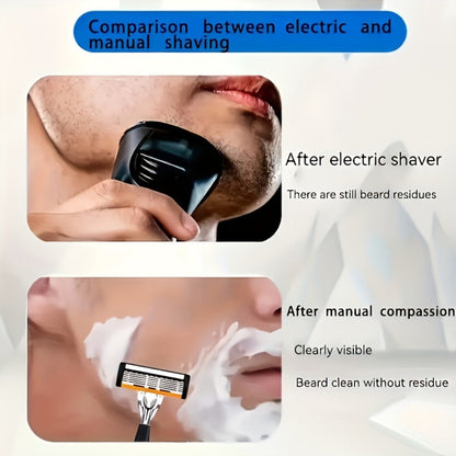 Men's Razor 6-Layer Blade Refill Kit with Handle Smooth Precise Shaving - Multiple Options 6 12 24 30 36 Blades Cartridge Razor Anti-Irritation Close Shave Grooming Gift for Men