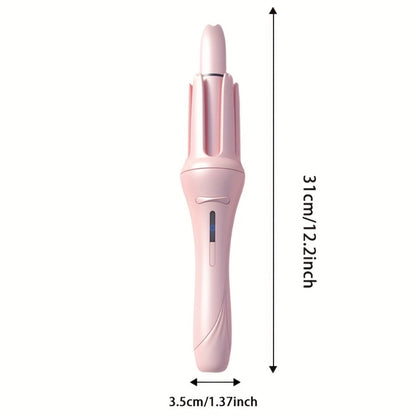 Automatic Curling Iron for Women with Ionic Technology — 4 Temperature Settings, 3 Timer Options, Dual-Direction Rotation, Anti-Scald & 360° Rotating Cord, Salon Waves at Home