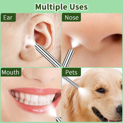 Wireless Ear Camera Ear Wax Removal Kit 1080P HD 6-LED – App-Controlled Visual Ear Cleaner for Adults and Pets, Compatible with All Smartphones, Multiple Cleaning Heads, Portable Ear Scoop Tool