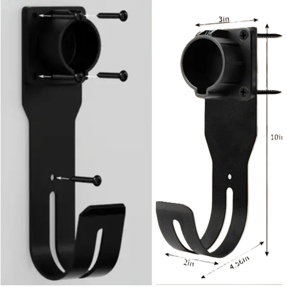 AKIHALO EV Charger Holder Wall Mount Kit For SAE J1772 Connector, J-Hook EV Charger Cable Holder Charging Box Holder For Electric Vehicles
