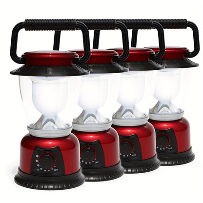 4-Pack COB LED Camping Lantern Dimmable Battery Powered - High Brightness Portable Camp Lights for Hiking, Fishing, Emergency Power Outage & Outdoor Adventures, Adjustable Brightness Tent Lantern Set