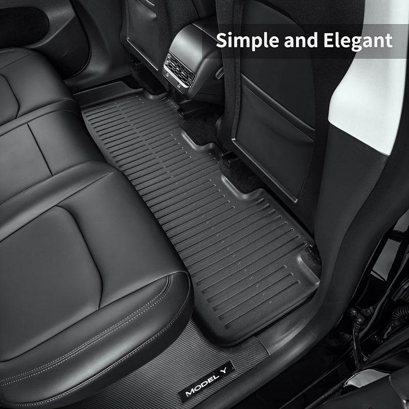 FRUKA New for Model Y Juniper Floor Mats 2025 2026 | All-Weather Car Full Set | Front Rear Floor Liner Cargo Liners Trunk for Tesla for Model Y | TPE Interior Accessories 5 Seater(Not for Standard)