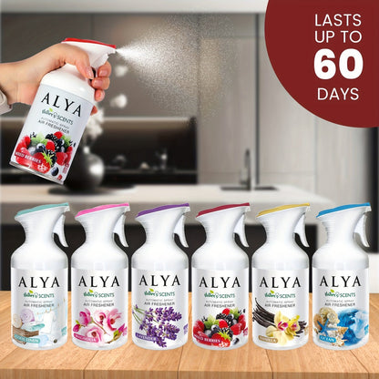 Aromatherapy Air Freshener Spray 8.45oz – 6 Scents: Lavender, Magnolia, Mixed Berries, Ocean, Cool Linen & Vanilla, Multi-Purpose Odor-Fighting Room Spray for Car, Home, Office, Bathroom & Closet (1 or 3 Pack)