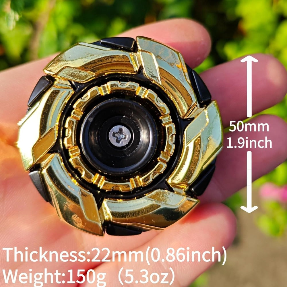 Metal Fidget Spinner Toy for Adults & Teens – Customizable Stress Relief Spinner with Hex Key, Screws & Metal Tube, Cool Decompression Anxiety Relief Tool, Black Gold Silver Dazzling Colors