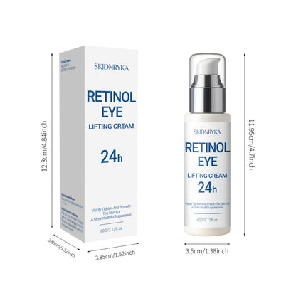 Eye Cream for Dark Circles & Puffiness 2 Pcs - Firming Hyaluronic Acid Eye Gel with Collagen Retinol Caffeine, Anti-Aging Under Eye Treatment for Tightening Smoothing Hydration Women