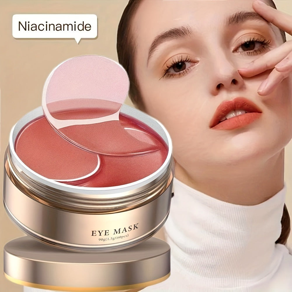 Caffeine Eye Masks 60 Pcs Under Eye Gel Pads - Hyaluronic Acid & Collagen for Dark Circles Puffiness & Fine Lines, Hydrating Skincare Treatment, Gift for Women