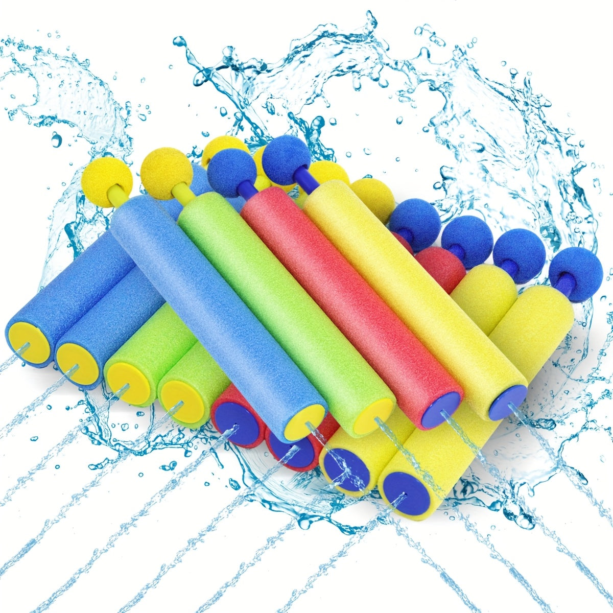 Squirt Water Gun Bulk Pack 6/12/18 Pack for Kids - Colorful Foam Shaft Water Soaker Blaster, Pool Beach Backyard Summer Party Outdoor Water Fight Toy Set Party Favor