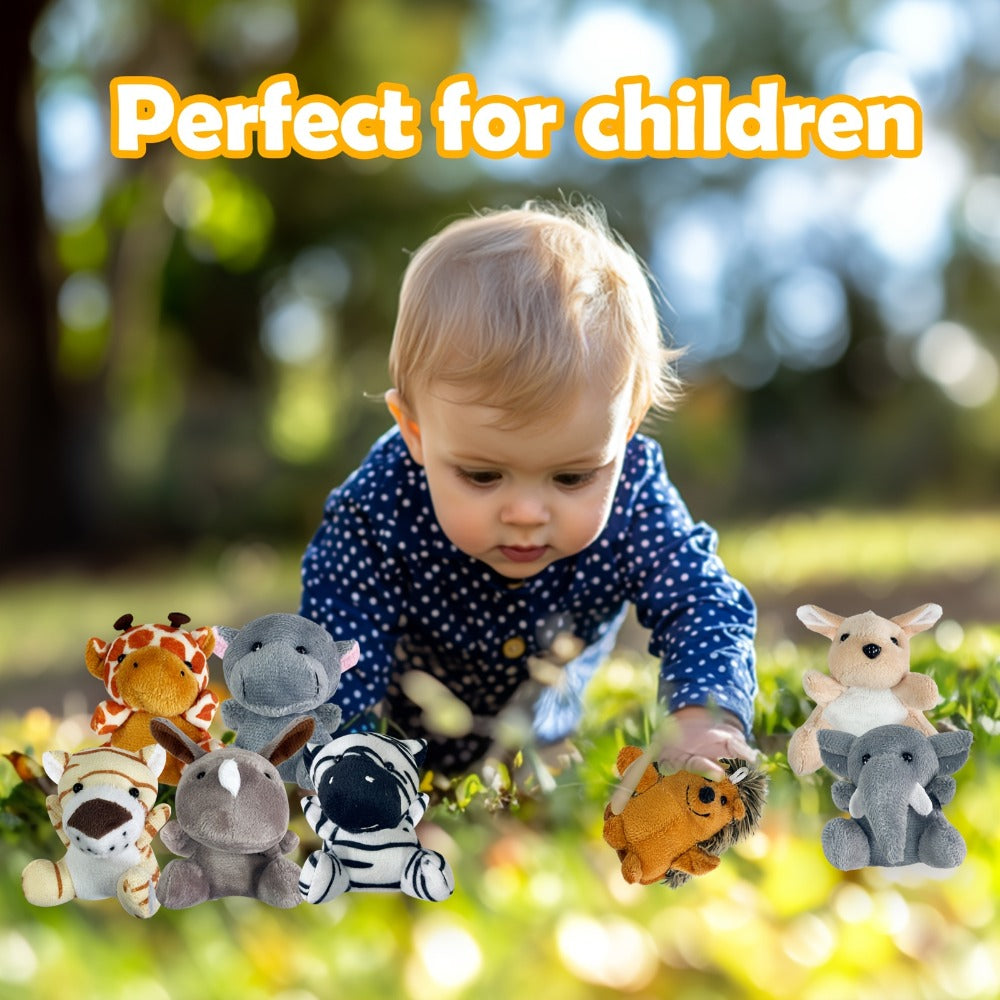 Mini Stuffed Animals Bulk 12 or 24 Pack – Forest Animal Plush Set for Animal Theme Party Favors, Classroom Treasure Box Prizes, Goodie Bag Fillers, Birthday Christmas Easter Gifts for Kids