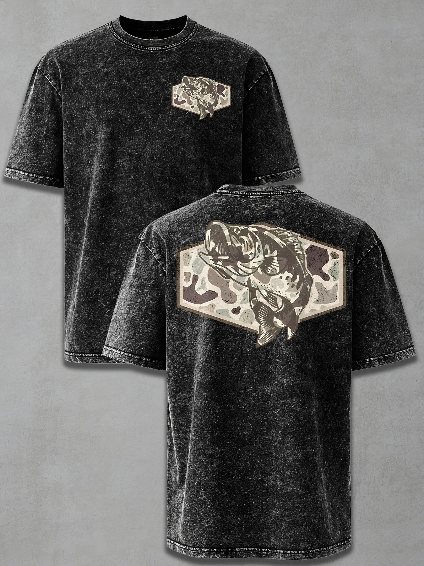Men's Vintage T-Shirt - Round Neck Short Sleeve Streetwear Style 894373