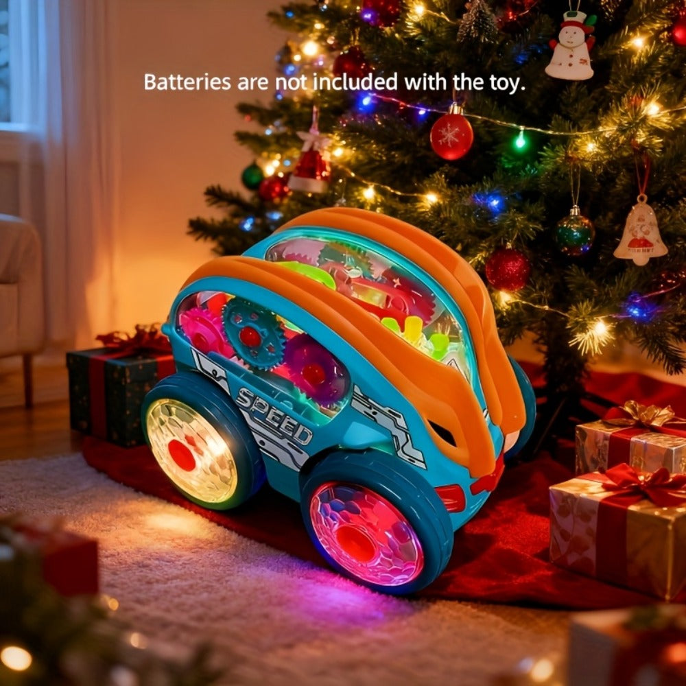 Automatic Dump Truck Toy Car with Colorful LED Lights & Music – Auto Rolling Construction Vehicle Toy for Toddlers Kids Ages 2+, Fun Light-Up Truck Sound Effects, Best Birthday Christmas Gift