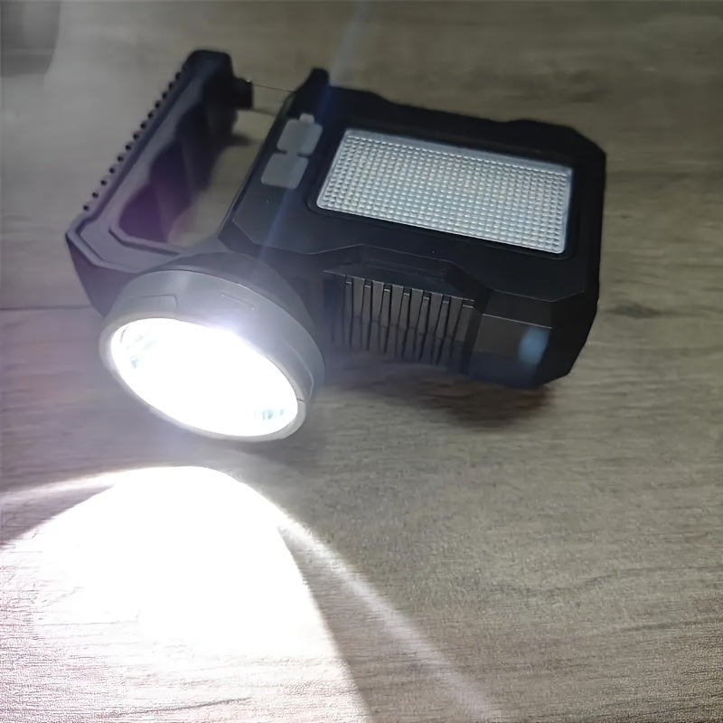 Solar Powered Camping Lantern & LED Flashlight – Rechargeable Portable Solar Camp Light with Batteries Included, Bright Versatile Outdoor Light for Hiking, Camping & Outdoor Activities