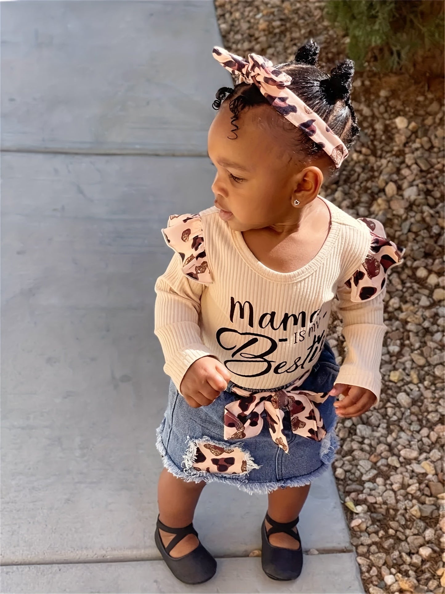 Baby Girl Graphic Outfit Set - Long Sleeve