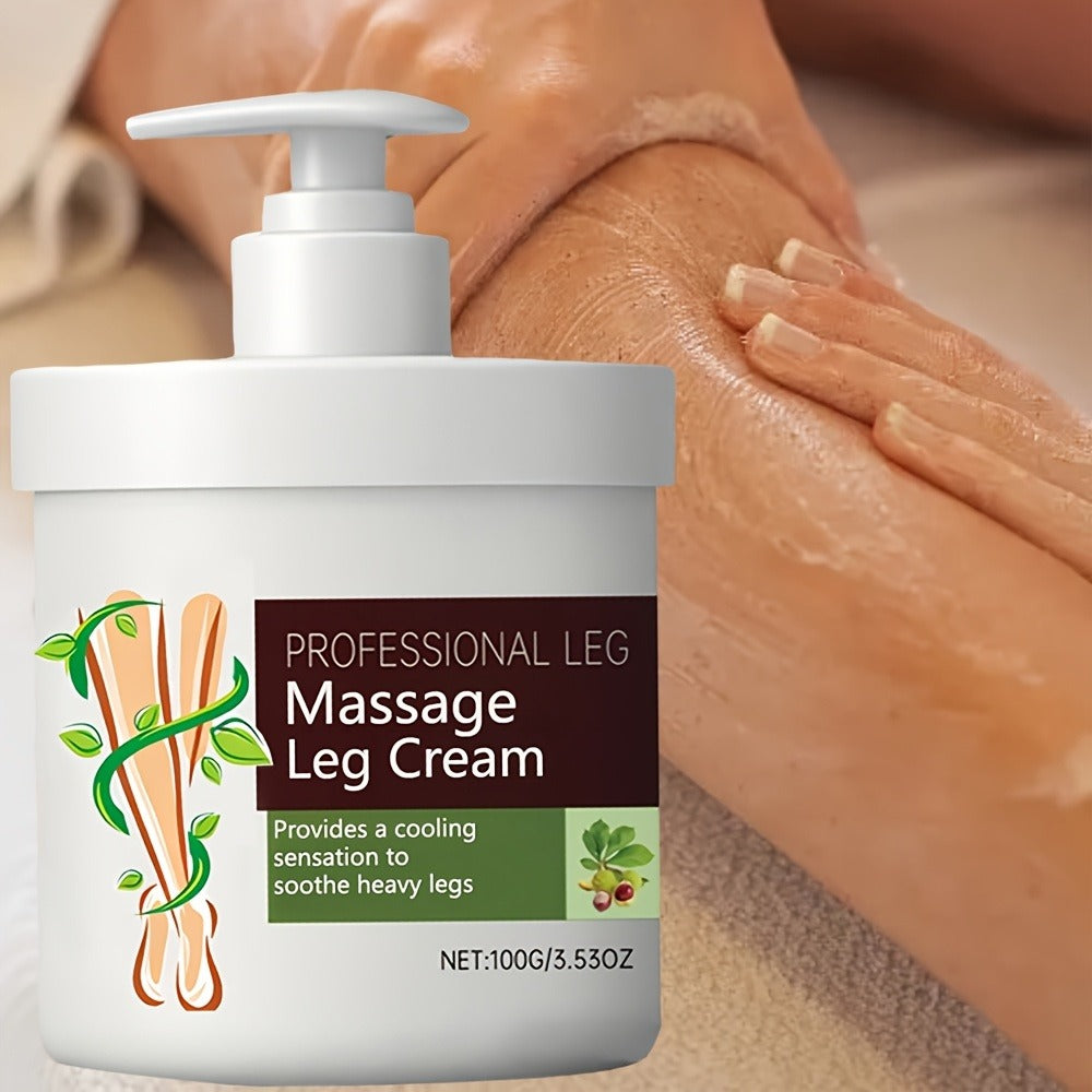 Leg Massage Cream with Snakehead & Bee Venom – Multi-Functional Relief, Long-Lasting Moisture, Lightweight Non-Greasy Formula | Gentle for Sensitive Skin | Muscle & Posture Support | 100G