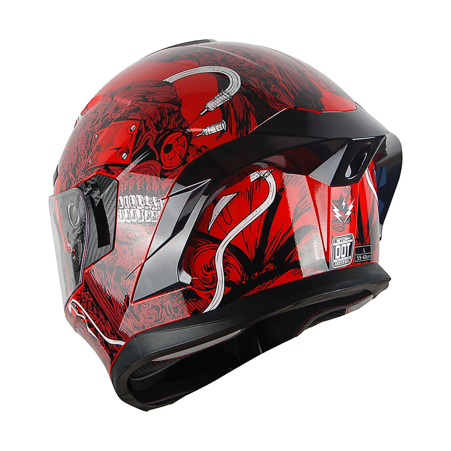 Full Face Motorcycle Helmet DOT Approved – Dual Visor Anti-Fog Pinlock Shield, Street Bike Adult Helmet with Sun Inner Shield, Aerodynamic Thermoplastic Shell, S/M/L/XL
