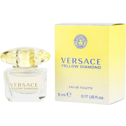 Versace Yellow Diamond Mini Perfume EDT 5ml Travel Size Floral Fruity Eau de Toilette for Women Authentic Designer Fragrance TSA Compliant Purse Friendly 0.17 fl oz