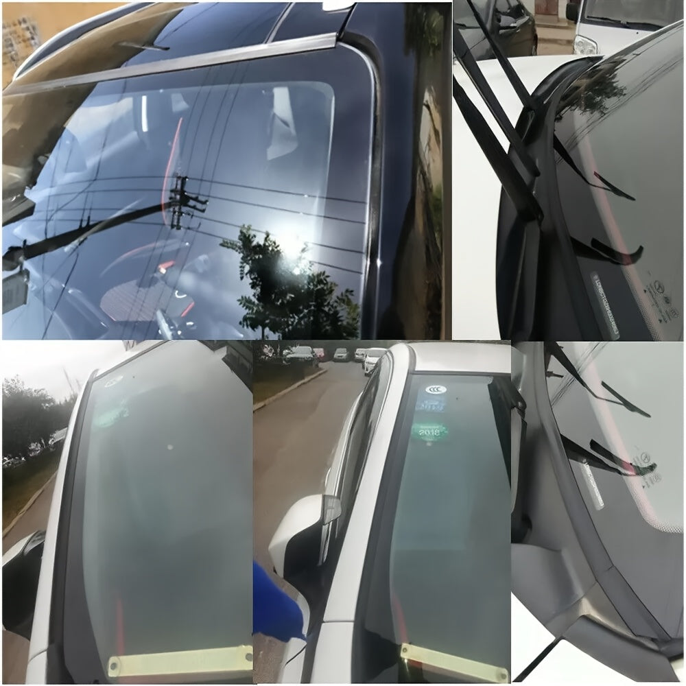 3pcs Premium Rubber Windshield T-Seal Strip, Total 30ft/354inch Windshield Trim Stripping Car Weatherstriping - Noise Reduction, High Quality, Vehicle Weatherproofing | for Car Windshield, Sunroof & Rear Window Sealant, Fits Most Cars