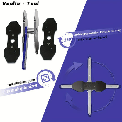 Brake Caliper Piston Press Tool - 360° Ratchet Compressor for Single, Twin & Quad Piston Disc Brakes | Alloy Steel Brake Pad Spreader