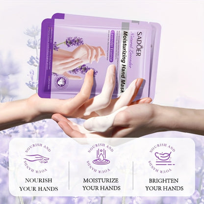 Moisturizing Hand Mask Gloves Glycerin & Lavender 4 & 8 Pairs — Natural Essential Oil Deep Hydrating Hand Spa Treatment, Hypoallergenic Individually Wrapped Hand Care Gift for Women with Dry Rough Hands
