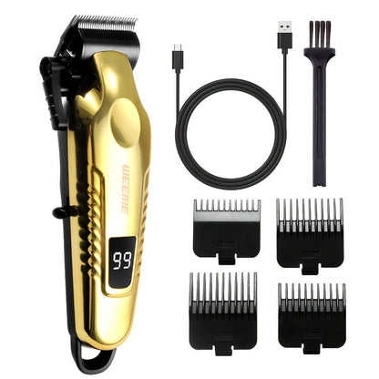 T-Blade Hair Clipper Set for Men - Golden Series USB Rechargeable Trimmer Kit with Guide Combs & Cleaning Brush, 1pc 2pcs 3pcs Options, Edge-Up Fade Beard Grooming, Gift for Men
