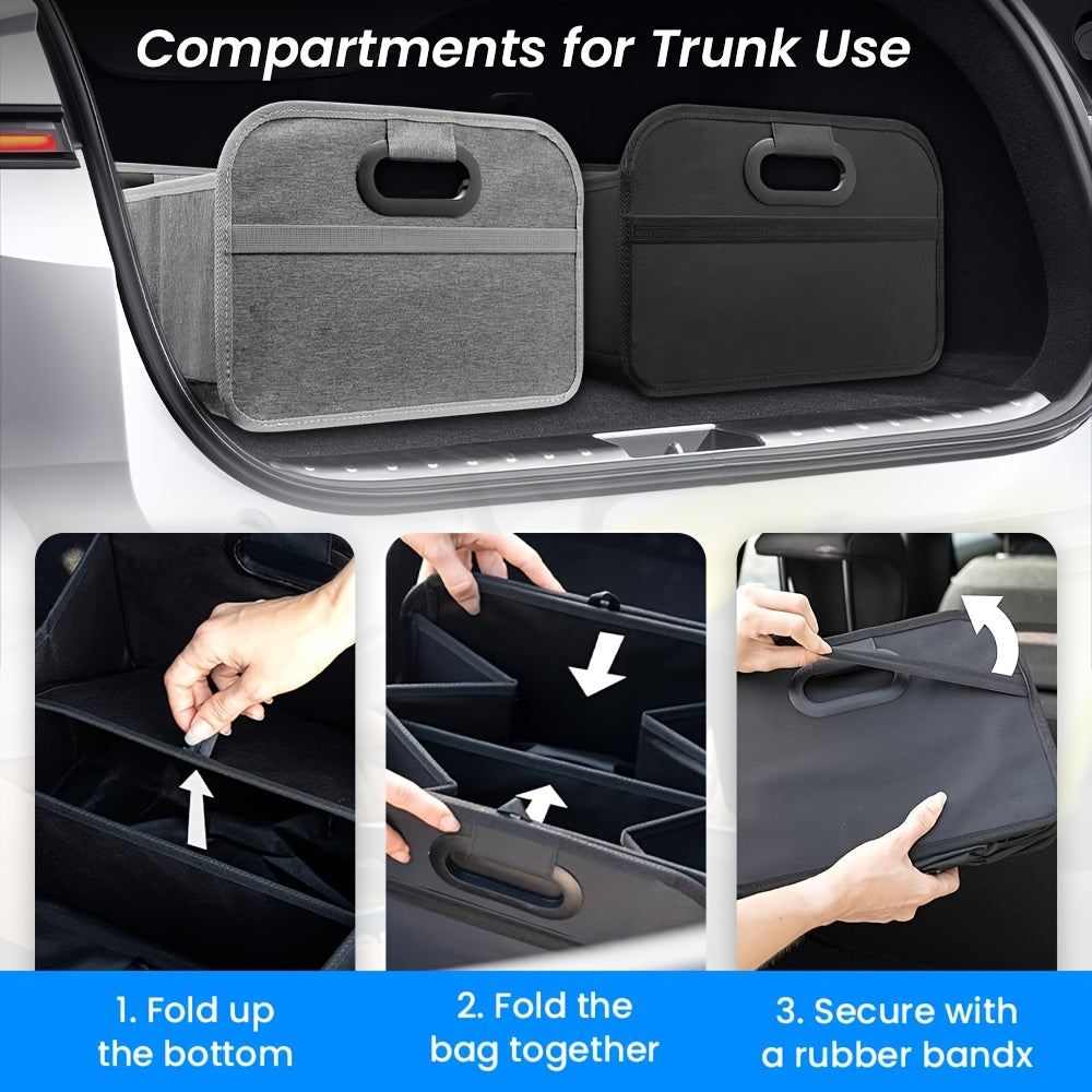 Foldable Car Storage Box, Portable And Durable with Handle, Suitable for All Cars, Suvs, And Minivans, Ideal for Indoor And Outdoor Storage