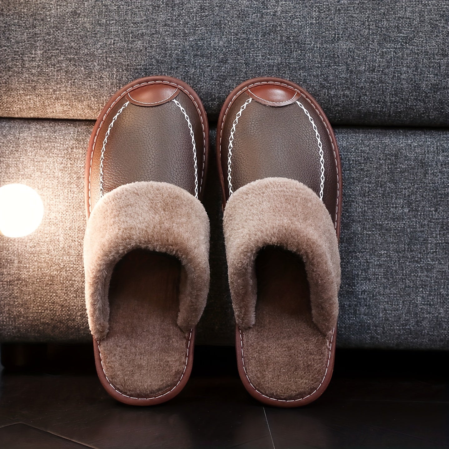 Men's Slippers - Slip-On Ease & Warm Lining