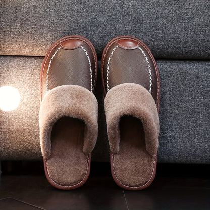 Men's Slippers - Slip-On Ease & Warm Lining