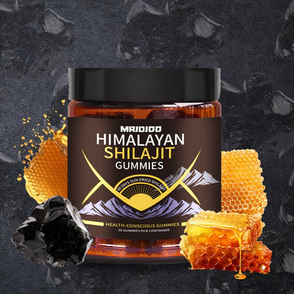 Shilajit Gummies Sugar-Free with Natural Fulvic Acid & Humic Acid | Sweetened with Manuka Honey for Energy Vitality & Mineral Support | Clean Formula 30 or 60 Gummies