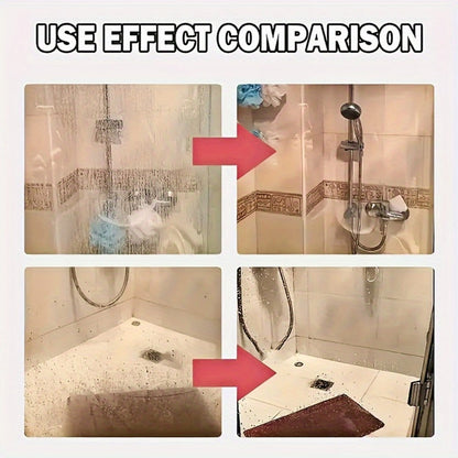 Bathroom Glass Restoration Paste 120g – Removes Water Stains, Soap Scum & Hard Water Deposits from Shower Doors, Tiles & Metal Surfaces, Restores Clarity & Bright Finish, Includes Free Sponge