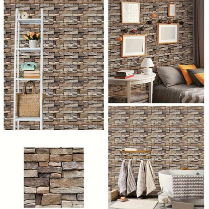 Peel and Stick Tile Stickers 20pcs Vintage Brick Pattern Self-Adhesive Waterproof Wall Tiles for Kitchen Bathroom Toilet – Removable Oil-Proof Backsplash Wall Art Decor