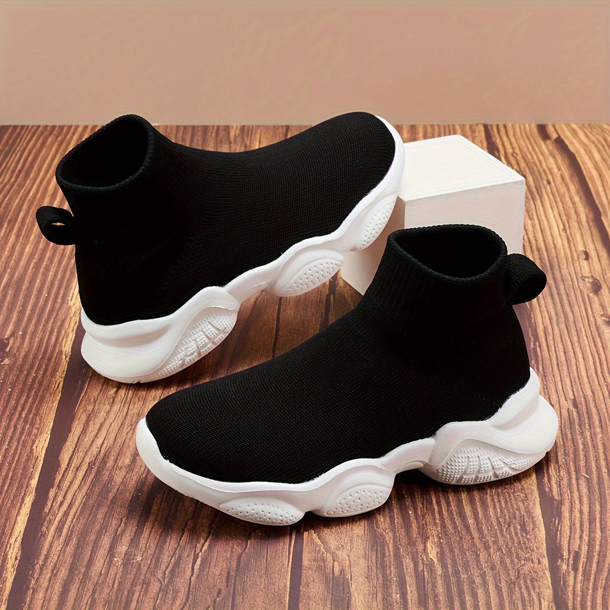 Kids Sock Sneakers - Breathable High-Top Running Shoes