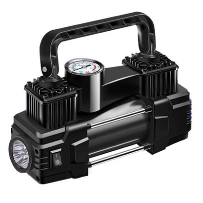 12V Tire Inflator 150PSI – Dual Cylinder Car Air Pump with LED Digital Pressure Gauge & Light, No Battery Required, Portable for Car, SUV, Truck, Bicycle, Basketball & Inflatables