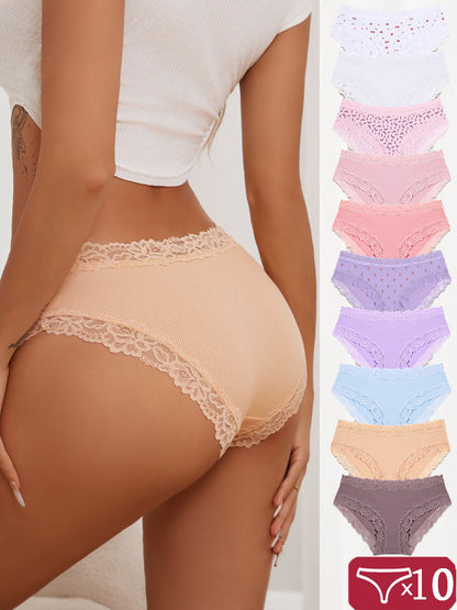 Women's Mid-Rise Briefs - Lace Everyday Comfort