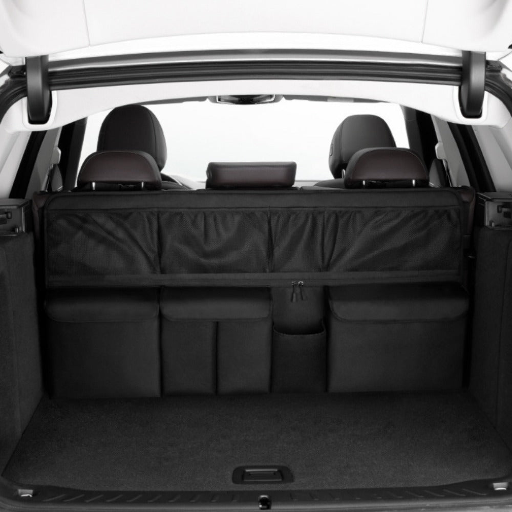 Car Trunk Organizer Bag - High Capacity Oxford Cloth Rear Seat Storage with Adjustable Dividers & Storage Pockets, Universal Fit for Cars, SUVs & Trucks