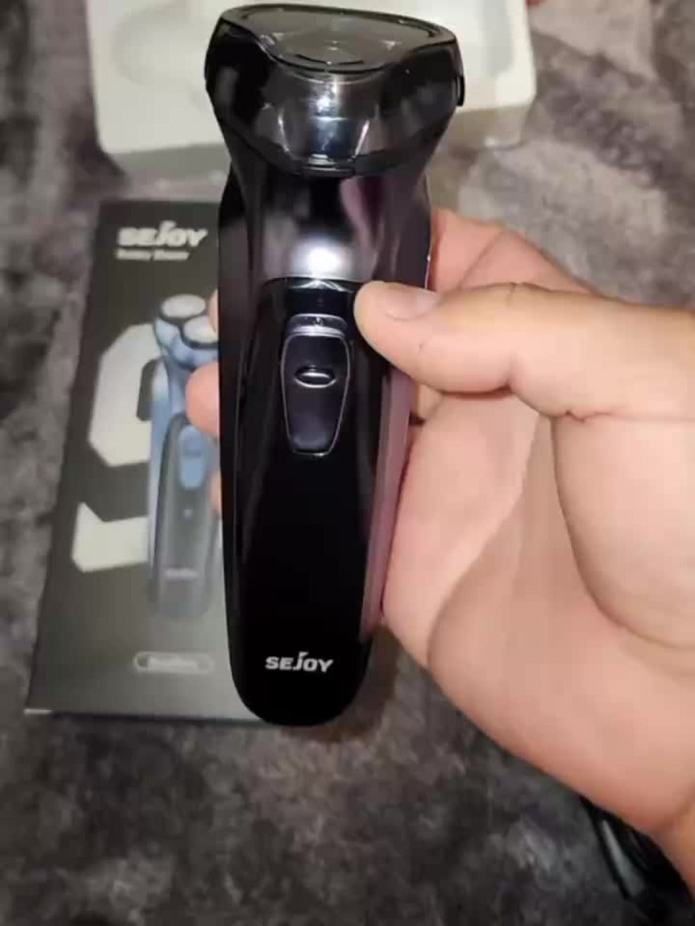 Electric Shaver Men 3D Floating Rotary Head Rechargeable Razor – Pop-Up Trimmer 1-Hour Fast Charge LCD Display, Wet Dry Shaving Machine Replaceable Cutter Head for Home & Travel Daily Grooming