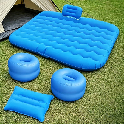 SUV Air Mattress Inflatable Car Bed Portable Camping Mattress Universal Flocked Blow Up Bed for SUV Trunk Back Seat with Storage Bag Repair Kit for Car Camping Travel Road Trip Multiple Colors
