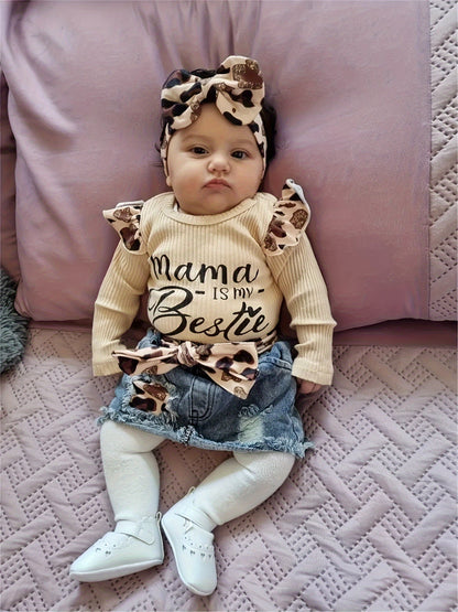 Baby Girl Graphic Outfit Set - Long Sleeve