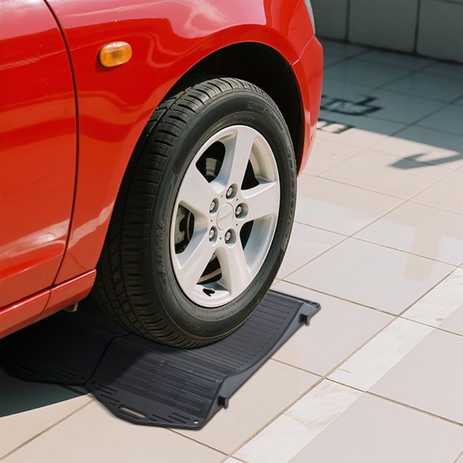 Set of 4 Premium Tire Saver Ramps - Anti-Slip Hard Plastic Design for Flat Spot and Flat Tire Prevention, Easy-to-Carry Tire Savers Ramps