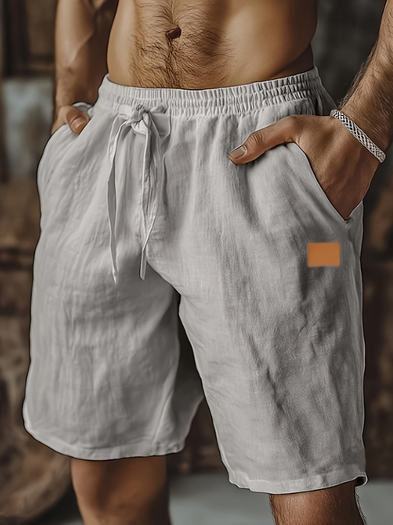 Men's Beach Shorts - Drawstring Waist With Pockets